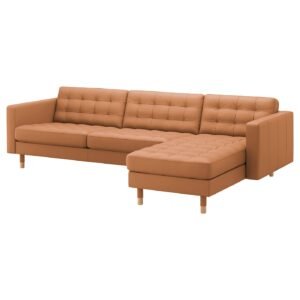 4seat sofa with chaise goldenbrownwood