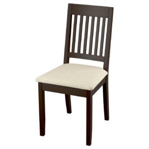 Chair dark brown stainedKilanda light beige