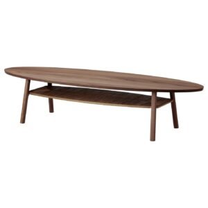 Coffee table walnut veneer 180x59 cm